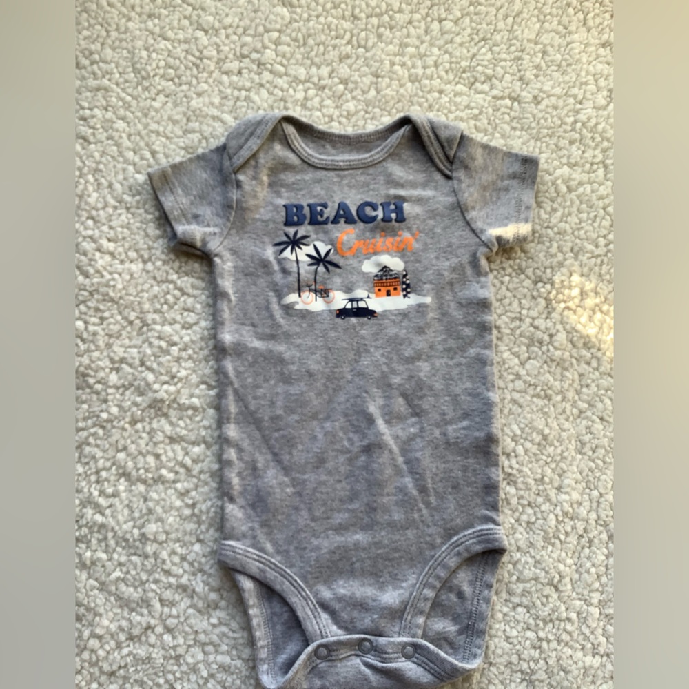 Carters Beach Cruisin Body Suit 6 Months Diaper Shirt 6M
